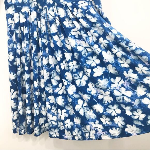 Coldwater Creek Summer Skies Floral Blue and White A Line Dress - Picture 8 of 15